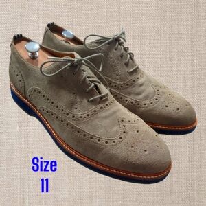 Cole Haan wingtip mens shoes grey